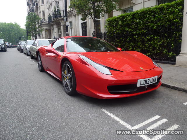 Ferrari 458 Italia spotted in London, United Kingdom