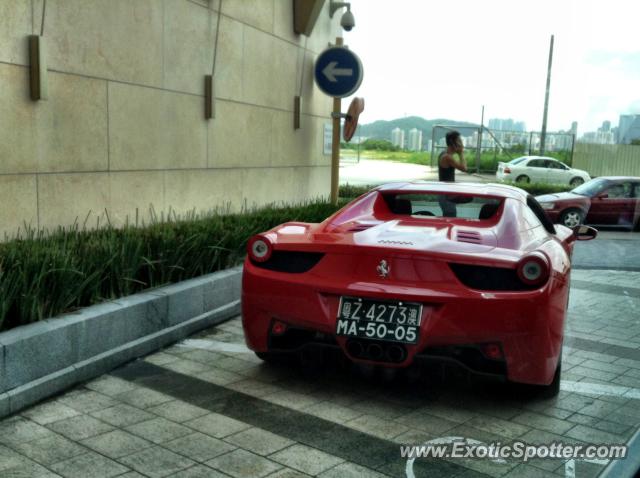 Ferrari 458 Italia spotted in Macau, China