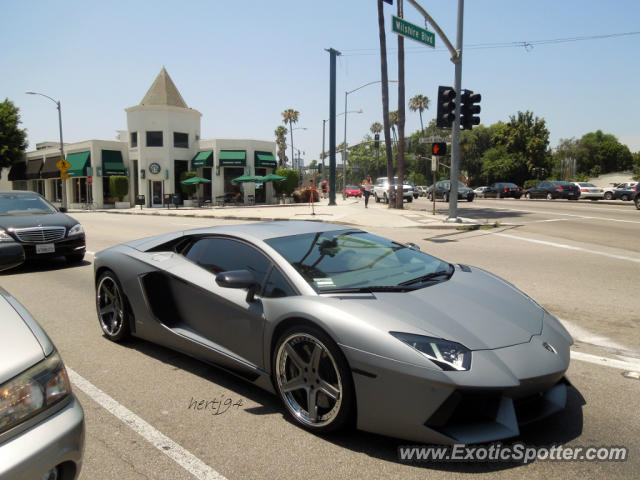 Lamborghini Aventador spotted in Beverly Hills, California