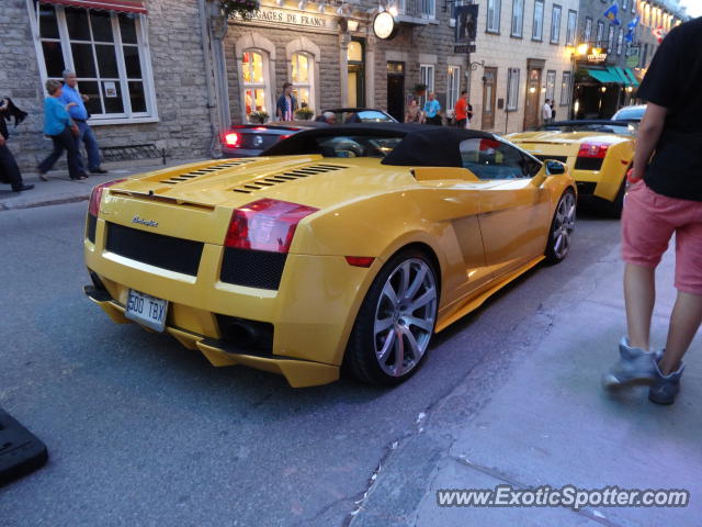 Lamborghini Gallardo spotted in OLD QUEBEC, Canada