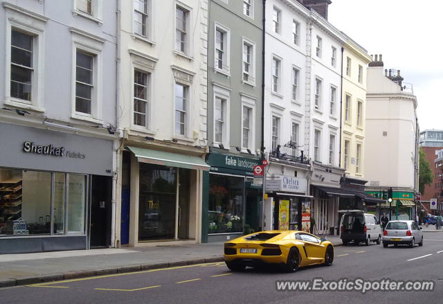 Lamborghini Aventador spotted in London, United Kingdom