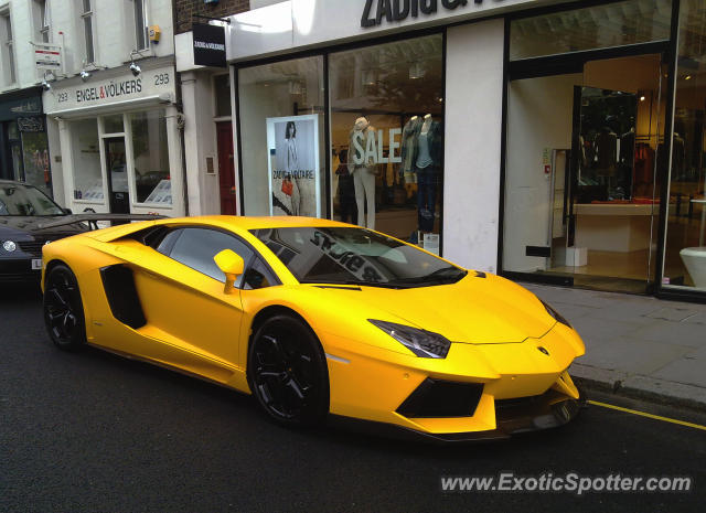 Lamborghini Aventador spotted in London, United Kingdom