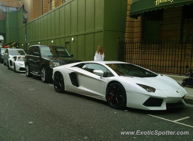 Lamborghini Aventador spotted in London, United Kingdom