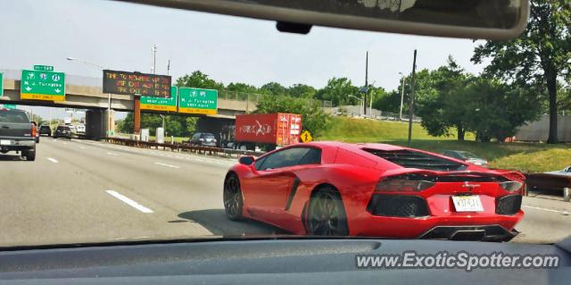 Lamborghini Aventador spotted in Parkway, New Jersey