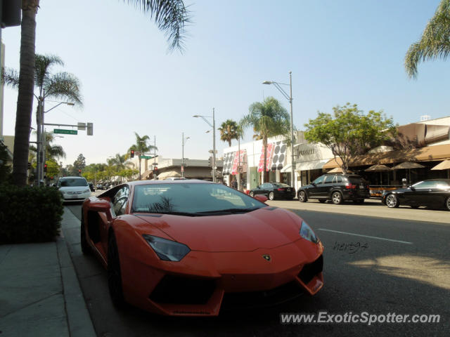 Lamborghini Aventador spotted in Beverly Hills, California