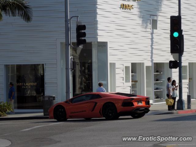 Lamborghini Aventador spotted in Beverly Hills, California