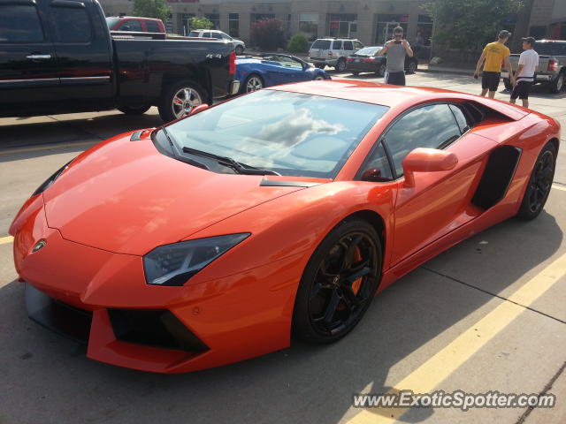 Lamborghini Aventador spotted in Bettendorf, Iowa