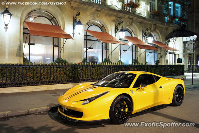 Ferrari 458 Italia spotted in Paris, France