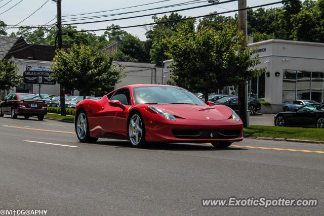 Ferrari 458 Italia spotted in Greenwich, Connecticut