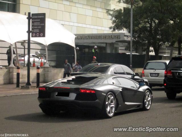 Lamborghini Aventador spotted in Jakarta, Indonesia