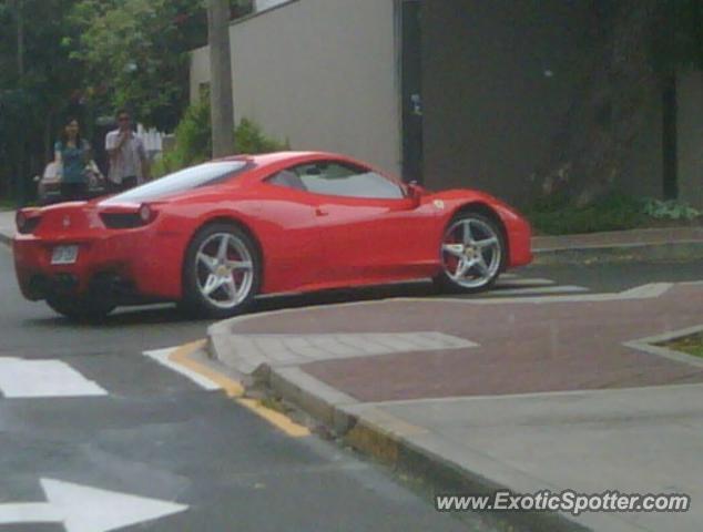 Ferrari 458 Italia spotted in Lima, Peru