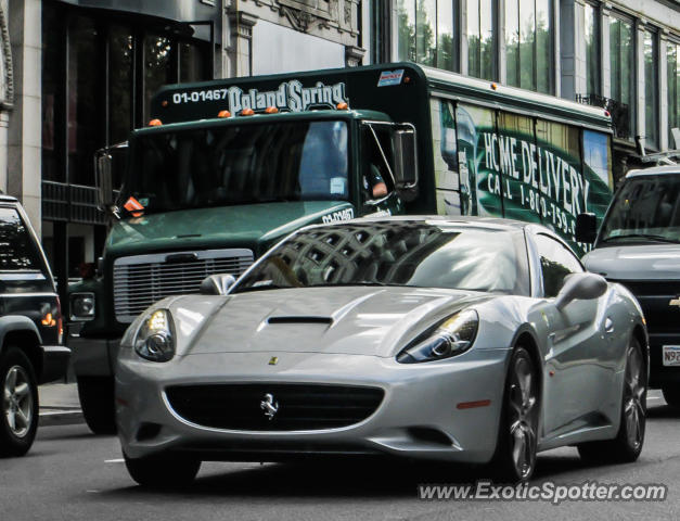 Ferrari California spotted in Boston, Massachusetts