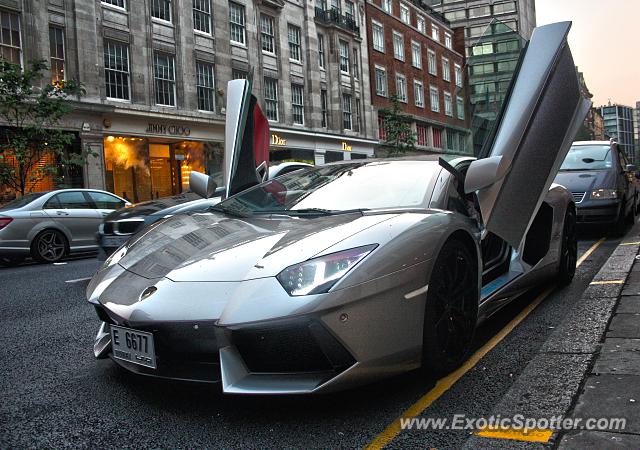 Lamborghini Aventador spotted in London, United Kingdom