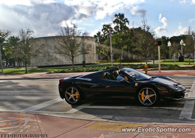 Ferrari 458 Italia spotted in Miami, Florida