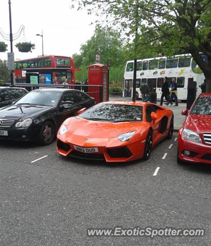 Lamborghini Aventador spotted in London, United Kingdom