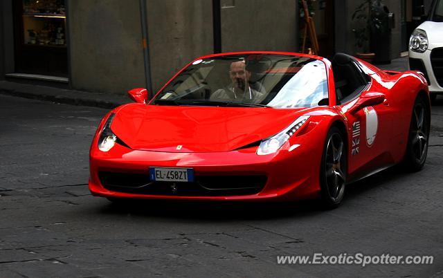 Ferrari 458 Italia spotted in Florence, Italy