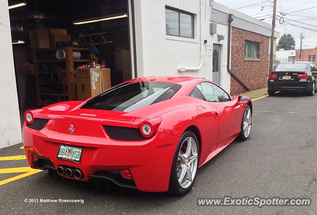 Ferrari 458 Italia spotted in Springfield, New Jersey