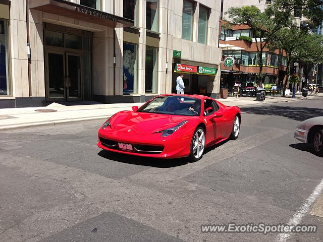 Ferrari 458 Italia spotted in Toronto, Canada