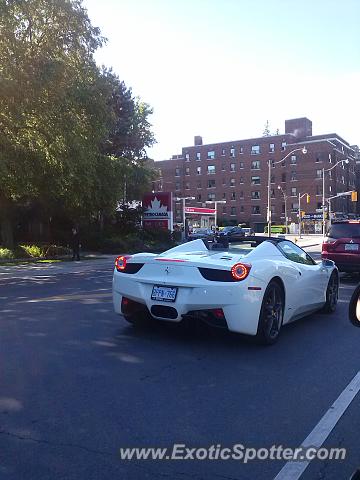 Ferrari 458 Italia spotted in Toronto, Canada