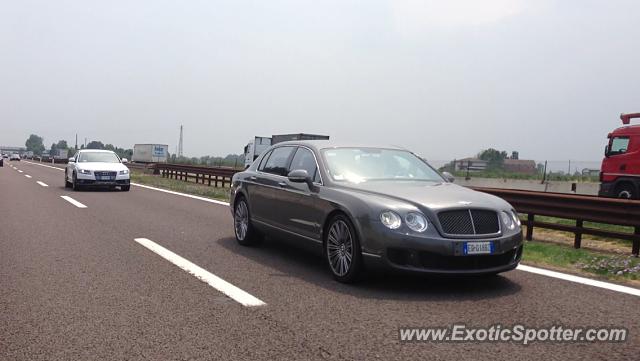 Bentley Continental spotted in Highway, Italy