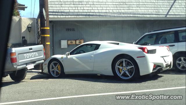 Ferrari 458 Italia spotted in Malibu, California