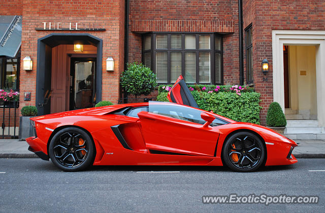 Lamborghini Aventador spotted in London, United Kingdom