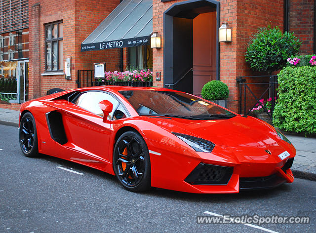 Lamborghini Aventador spotted in London, United Kingdom