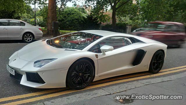 Lamborghini Aventador spotted in London, United Kingdom