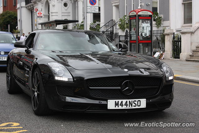 Mercedes SLS AMG spotted in London, United Kingdom