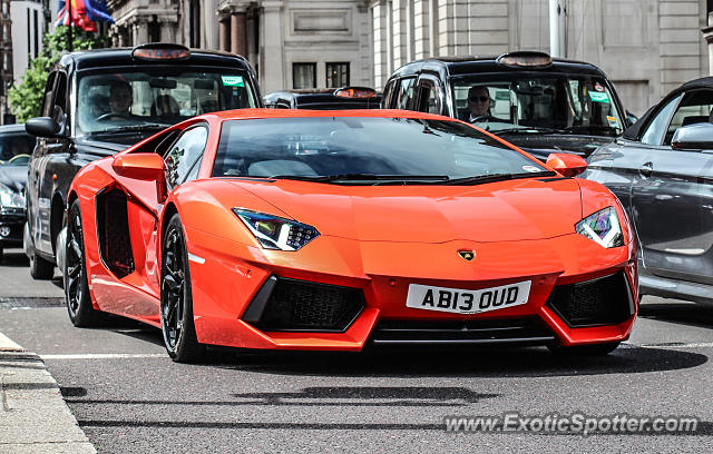 Lamborghini Aventador spotted in London, United Kingdom