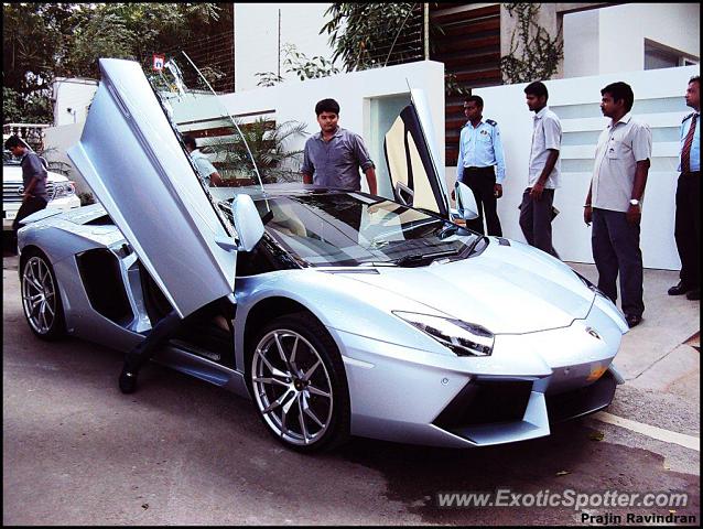 Lamborghini Aventador spotted in Bangalore, India