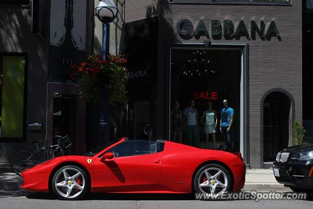 Ferrari 458 Italia spotted in Toronto, Canada