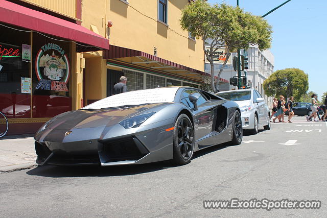 Lamborghini Aventador spotted in Alameda, California