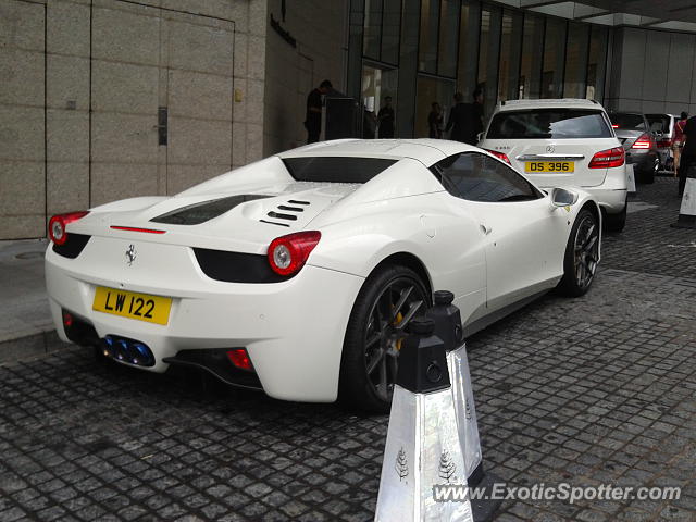 Ferrari 458 Italia spotted in Hong Kong, China