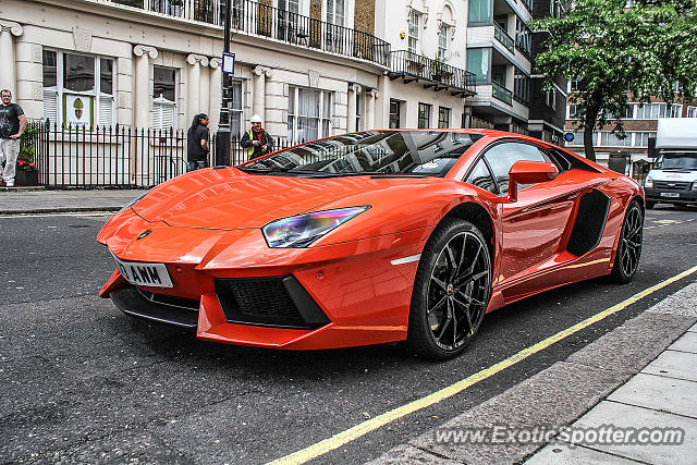 Lamborghini Aventador spotted in London, United Kingdom