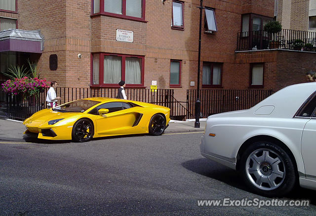 Lamborghini Aventador spotted in London, United Kingdom