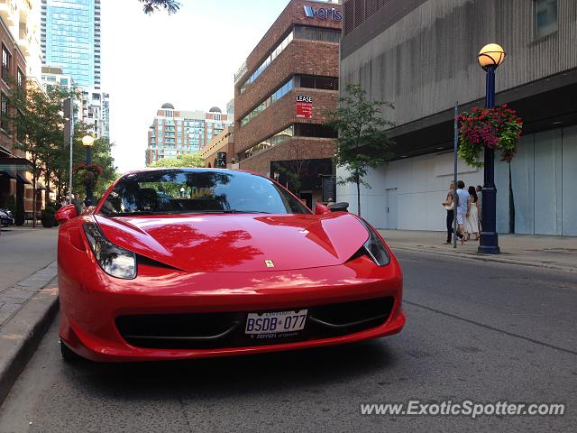 Ferrari 458 Italia spotted in Toronto, Canada