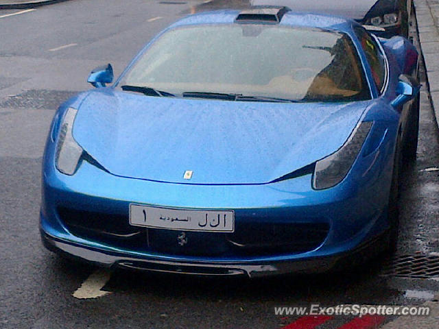 Ferrari 458 Italia spotted in London, United Kingdom