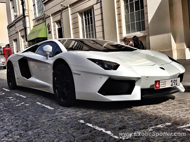 Lamborghini Aventador spotted in London, United Kingdom