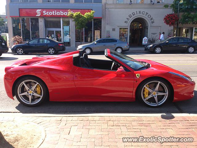 Ferrari 458 Italia spotted in Oakville, ON, Canada