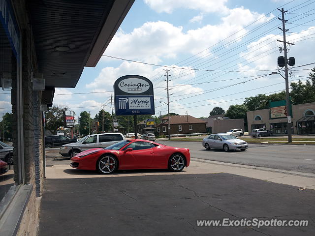 Ferrari 458 Italia spotted in London Ontario, Canada