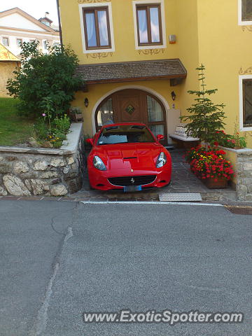 Ferrari California spotted in Cortina, Italy