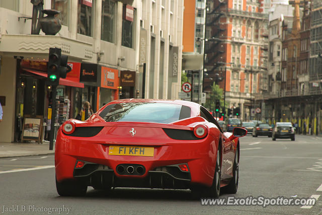 Ferrari 458 Italia spotted in London, United Kingdom