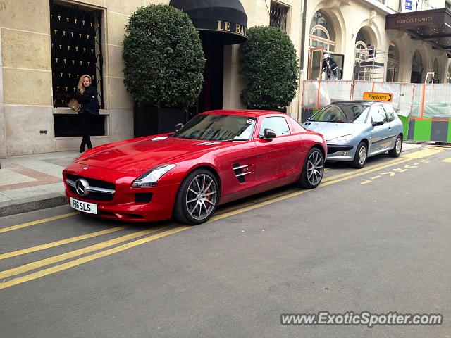 Mercedes SLS AMG spotted in Paris, France