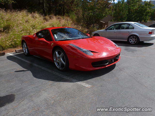 Ferrari 458 Italia spotted in Carmel Valley, California