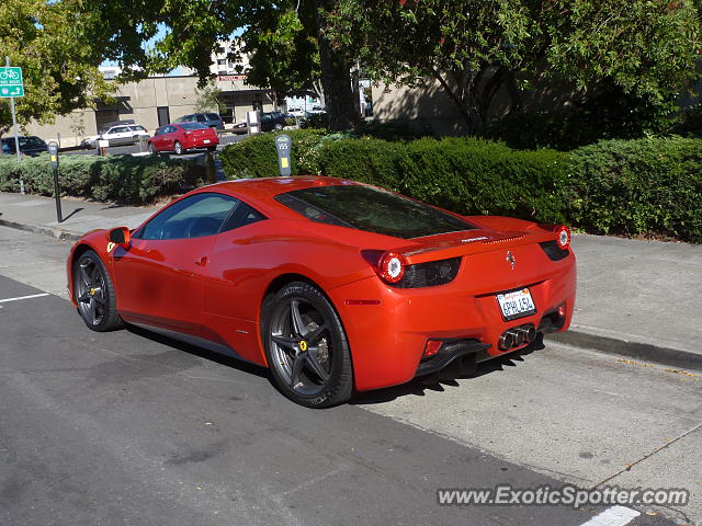 Ferrari 458 Italia spotted in Burlingame, California