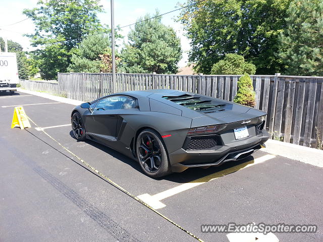 Lamborghini Aventador spotted in Trenton, Ontario, Canada