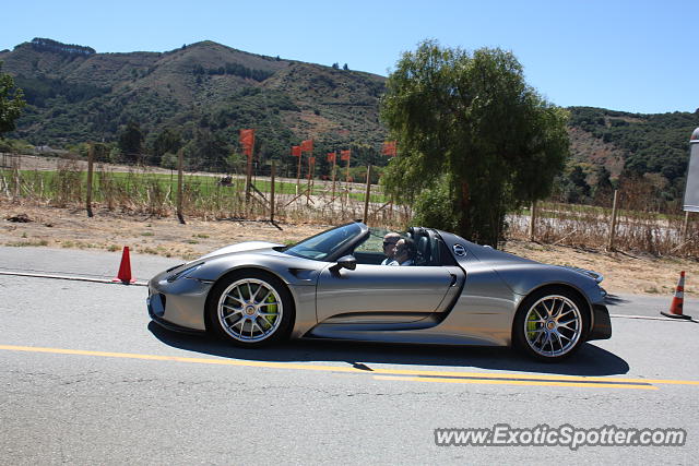 Porsche 918 Spyder spotted in Monterey, California