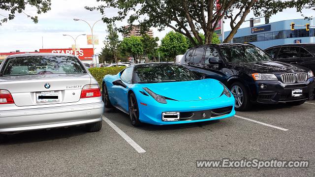 Ferrari 458 Italia spotted in Richmond, Canada