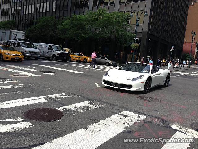 Ferrari 458 Italia spotted in New York City, New York